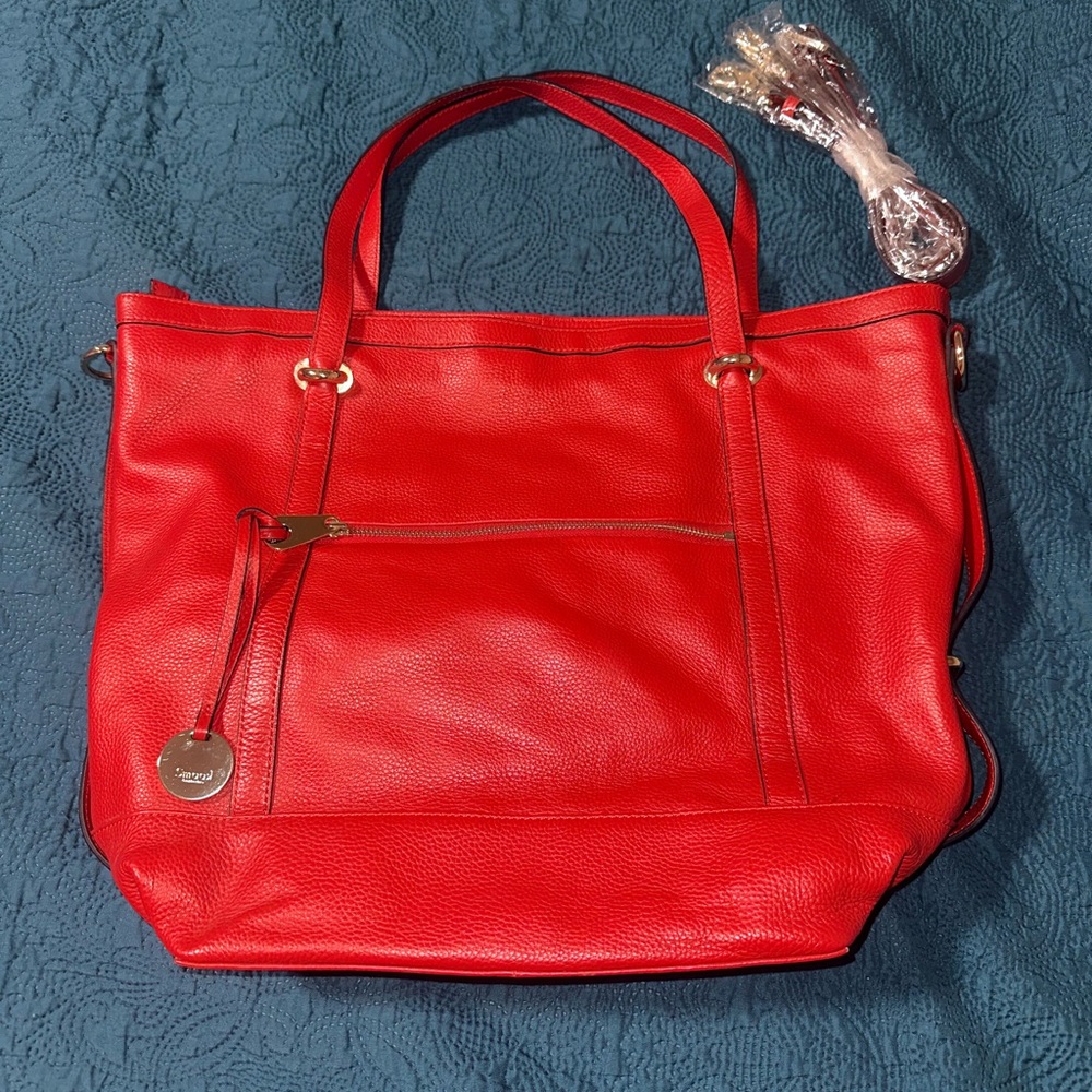 XL Smaak Amsterdam Red Leather Tote Huge like new